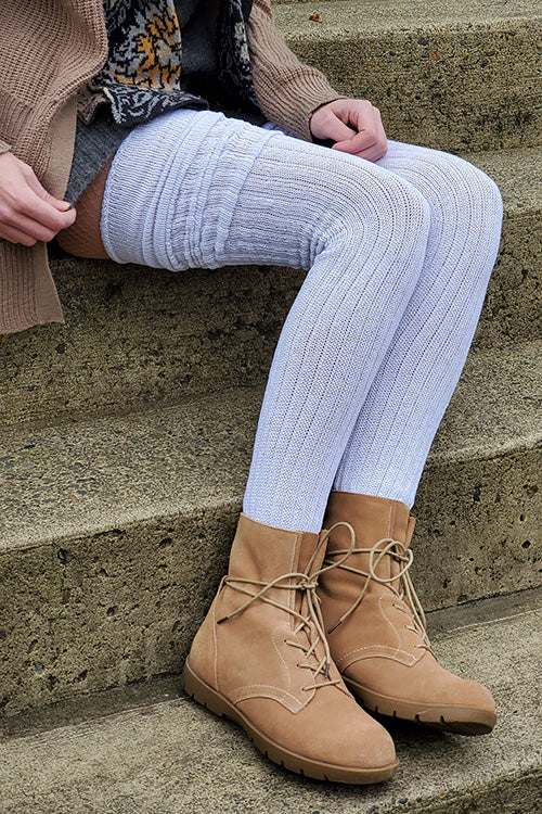 Longer M45 Ribbed Thigh High with Roll Top - Image 14