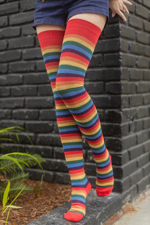 Longer Over the Rainbow Extraordinary Thigh High Socks - Image 4