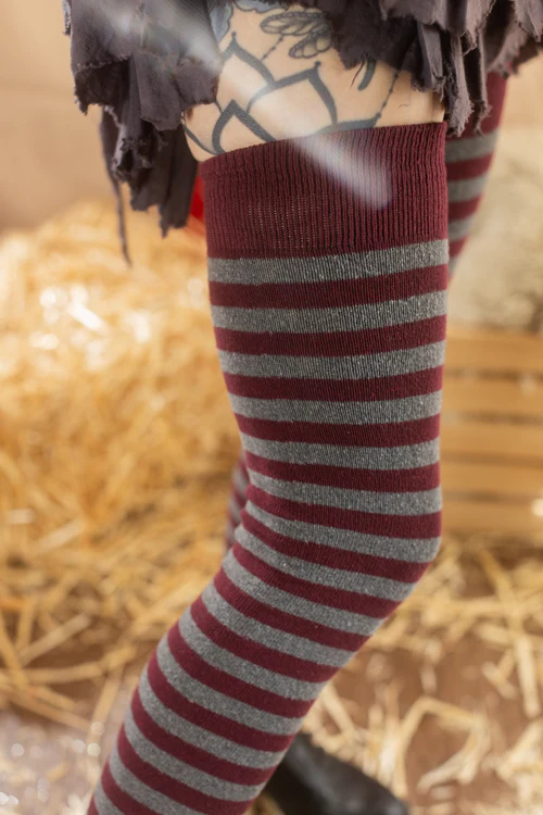 Longer Ringmaster Stripes Extraordinary Thigh High Socks - Image 7