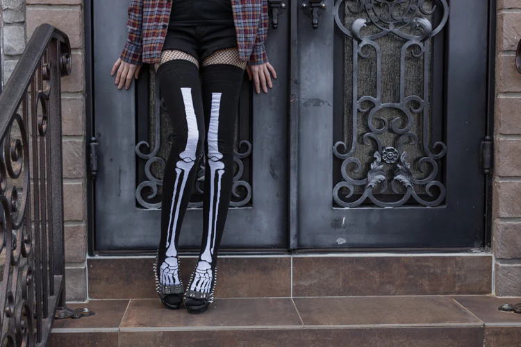 Longer Skeleton Thigh High - Image 7