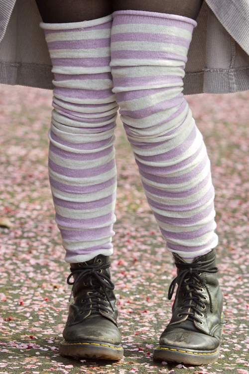 M Stripes Thigh High Socks - Image 14
