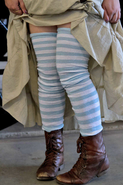 M Stripes Thigh High Socks - Image 23