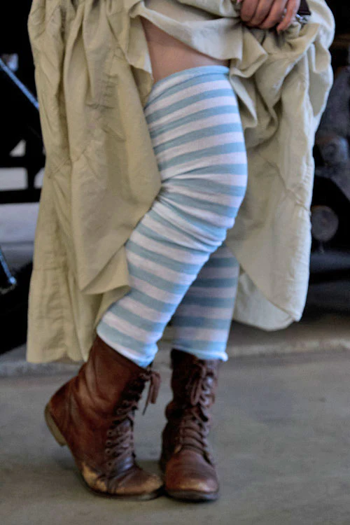 M Stripes Thigh High Socks - Image 24