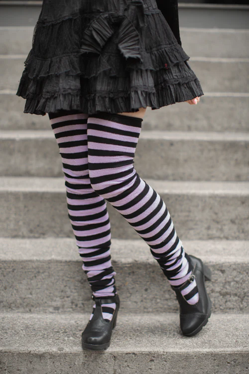 M Stripes Thigh High Socks - Image 5