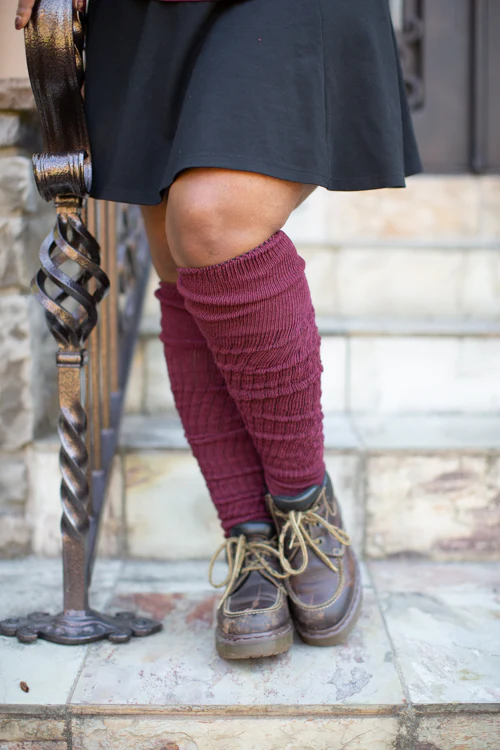 M45 Ribbed Thigh High with Roll Top - Image 14