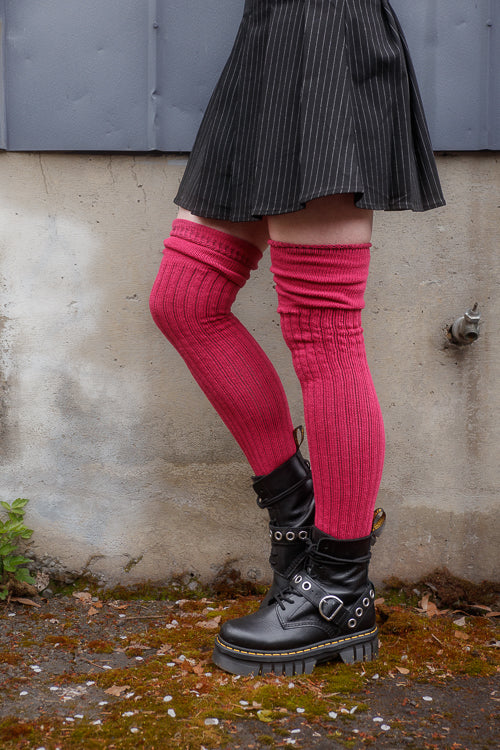 M45 Ribbed Thigh High with Roll Top - Image 16