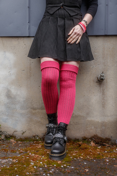 M45 Ribbed Thigh High with Roll Top - Image 17