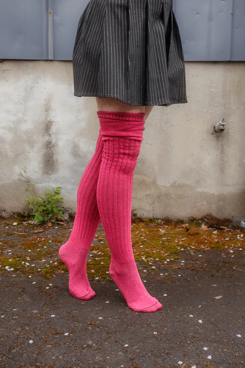 M45 Ribbed Thigh High with Roll Top - Image 19