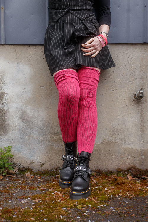 M45 Ribbed Thigh High with Roll Top - Image 20