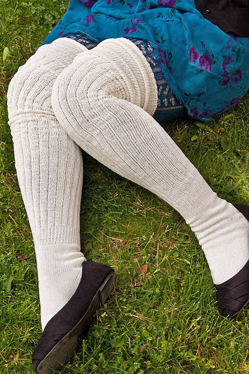 M45 Ribbed Thigh High with Roll Top - Image 28