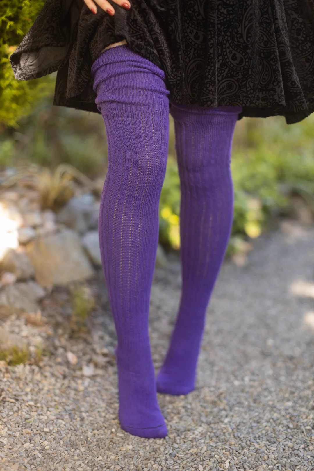 M45 Ribbed Thigh High with Roll Top - Image 33
