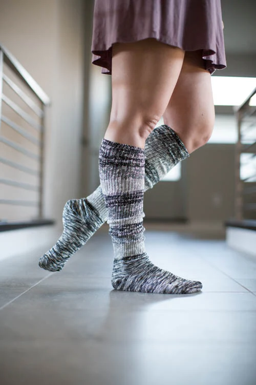 Marled Stripe Knee Socks - Image 10