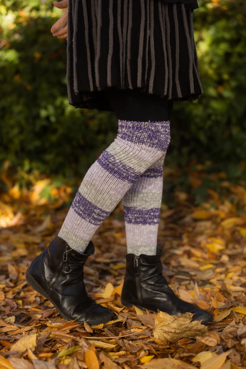 Marled Stripe Knee Socks - Image 5