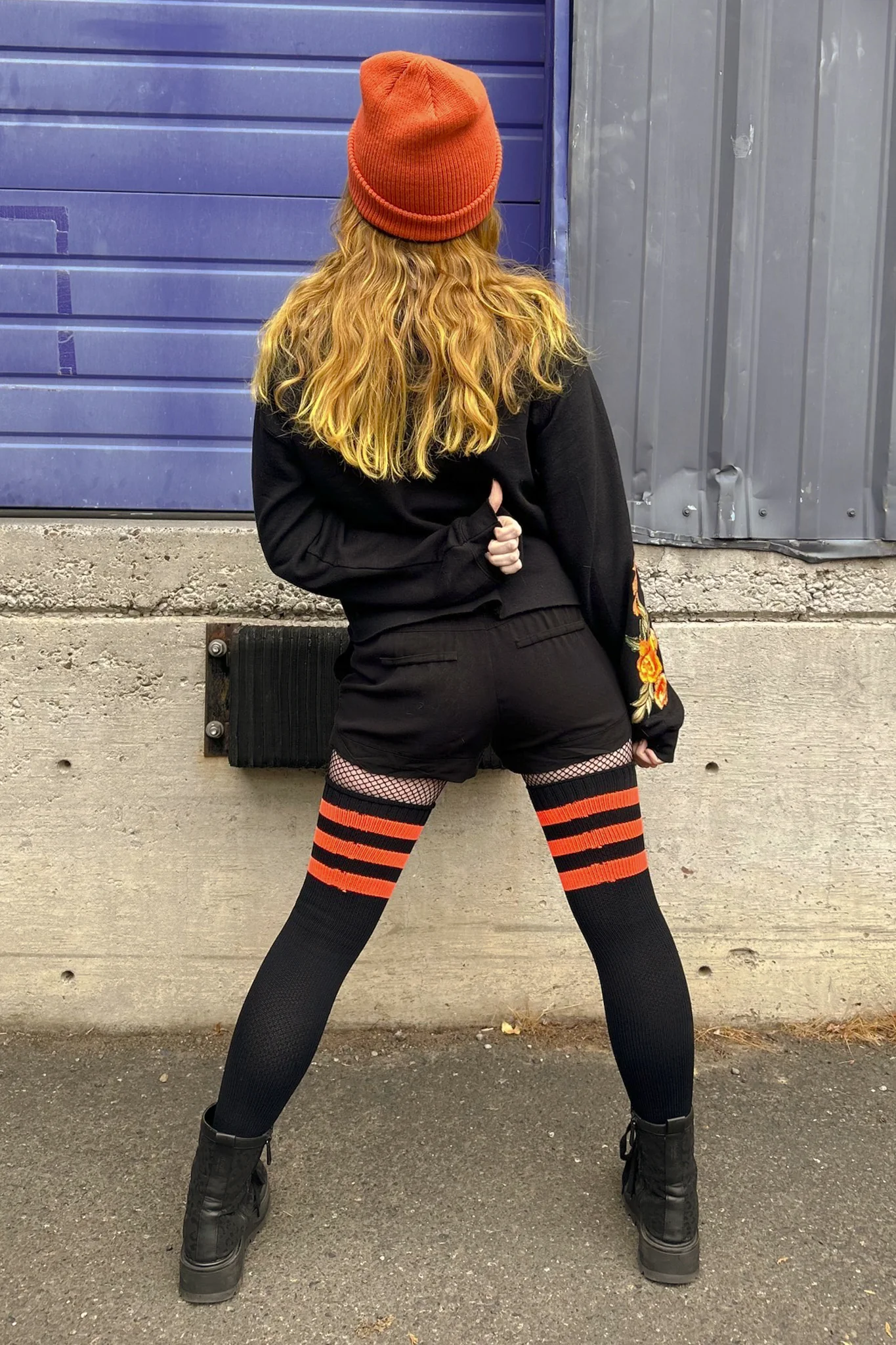 Neon Power Stripe Thigh High Socks - Image 17