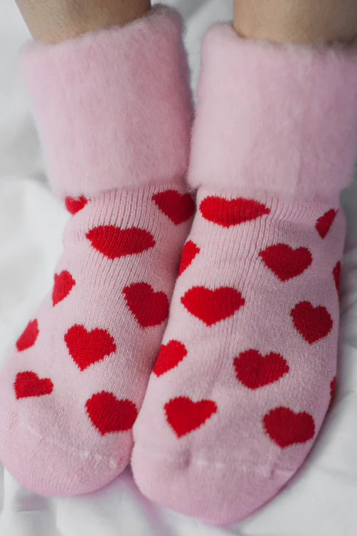 New Zealand Bed Socks with Hearts - Image 7