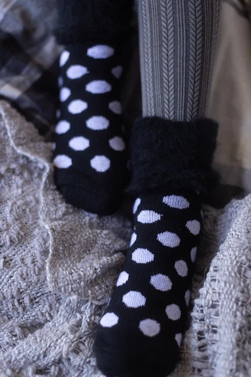 New Zealand Bed Socks with Polka Dots - Image 4