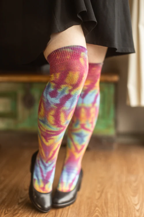 O Tie Dye Knee Socks - Image 11