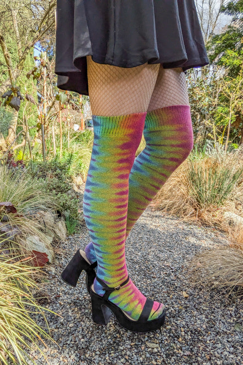 O Tie Dye Knee Socks - Image 17