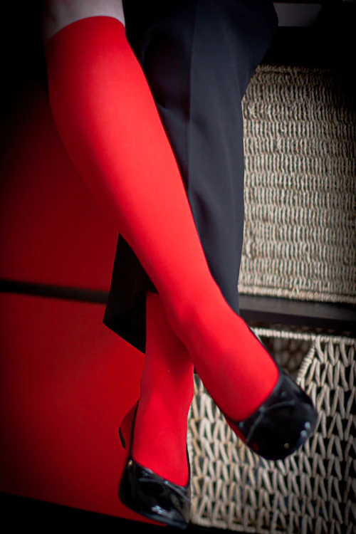 Opaque Solid Nylon Trouser Socks - Image 14