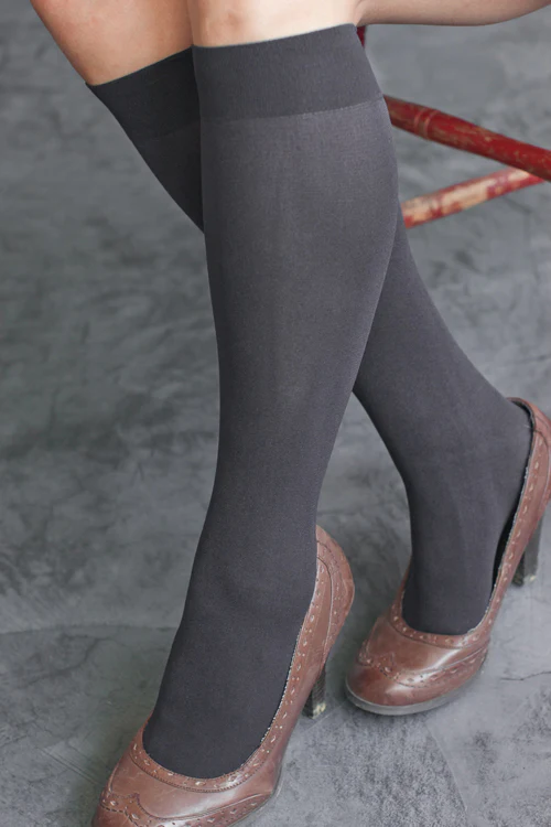 Opaque Solid Nylon Trouser Socks - Image 5