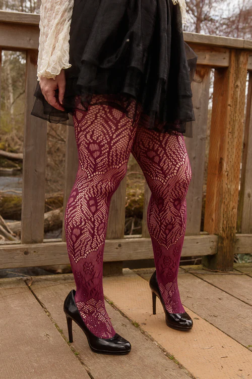 Peacock Feathers Net Tights - Image 10