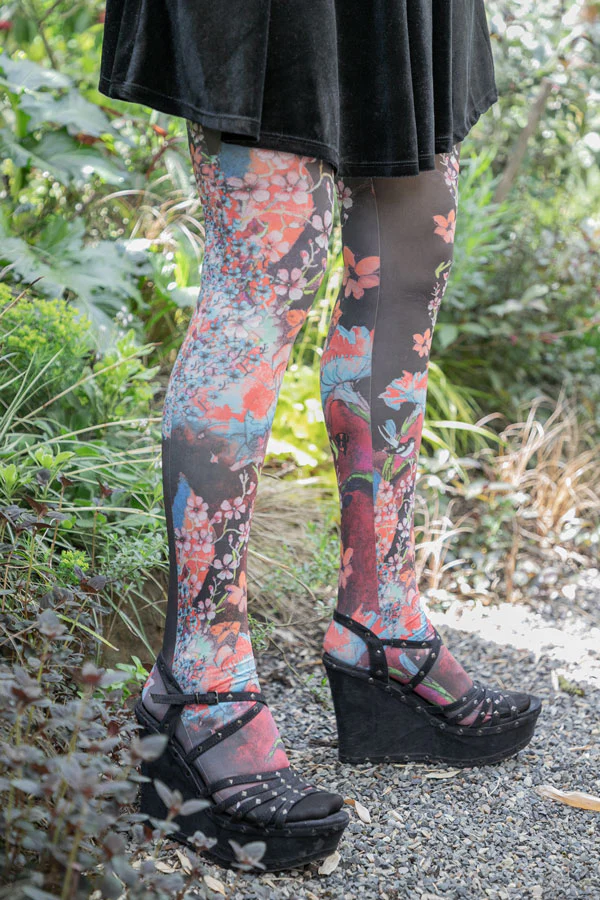 Petit Matin Printed Tights - Image 2