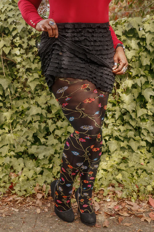 Platino Floral Tights - Image 2