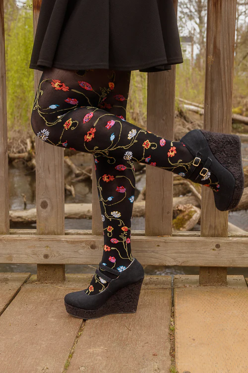 Platino Floral Tights - Image 4
