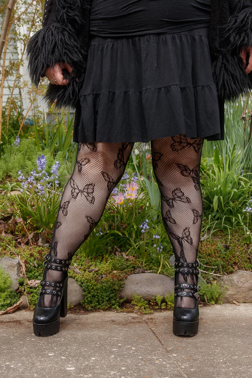 Plus Size Butterfly Net Tights - Image 2