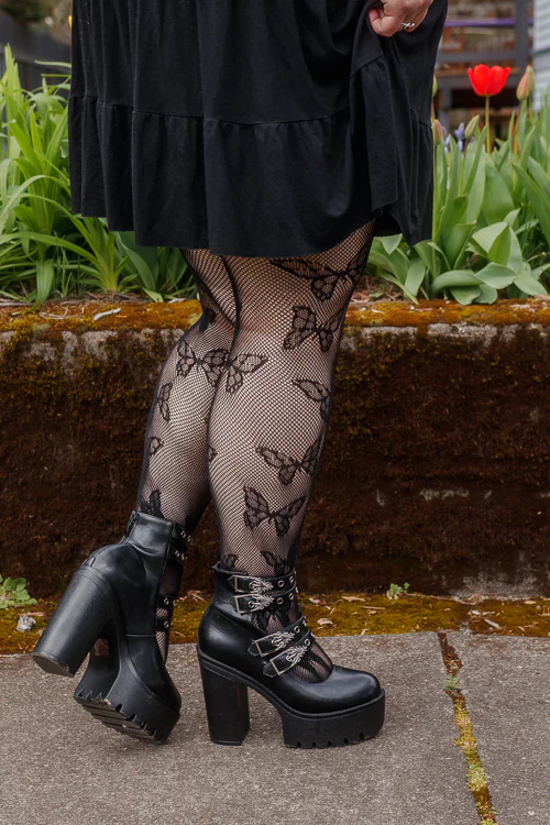 Plus Size Butterfly Net Tights - Image 3