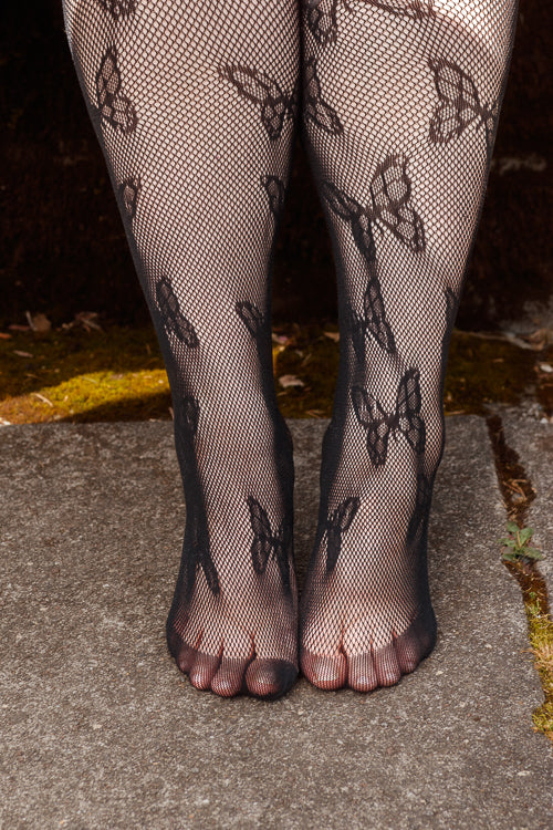 Plus Size Butterfly Net Tights - Image 5