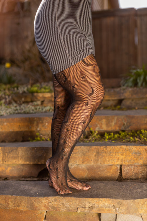 Plus Size Celestial Net Tights - Image 4