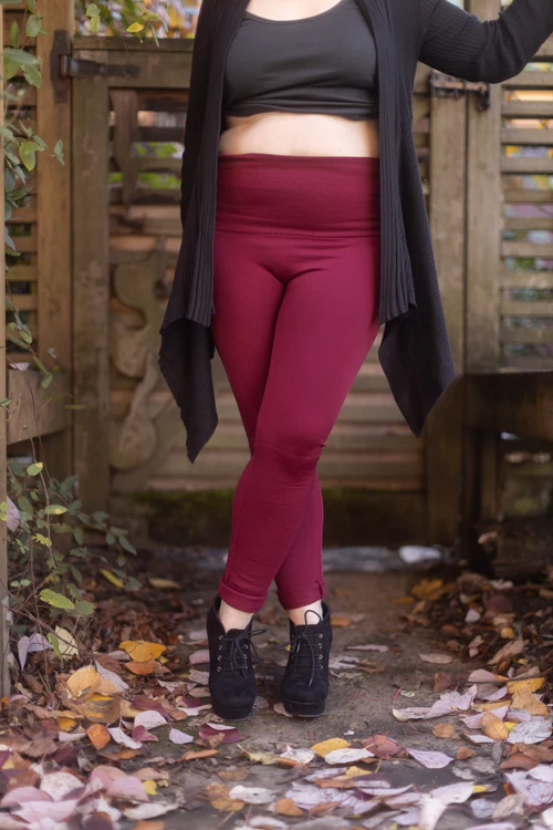 Plus Size High Waisted Fleece Lined Leggings - Image 17