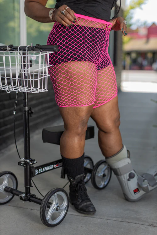 Plus Size Industrial Net Biker Shorts - Image 11