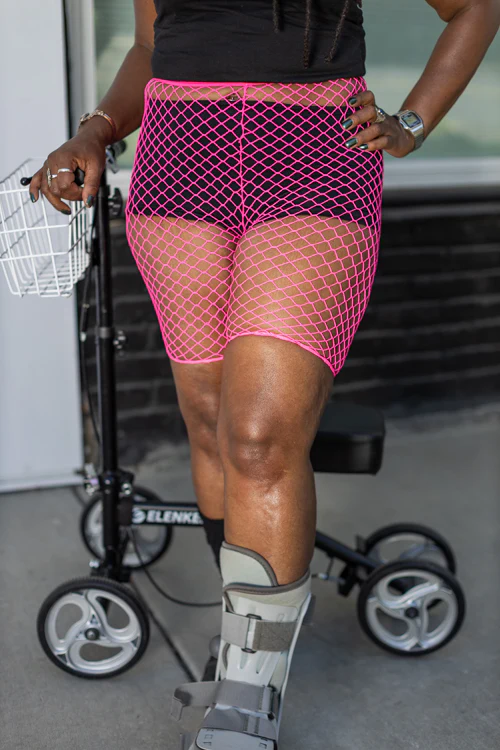Plus Size Industrial Net Biker Shorts - Image 8