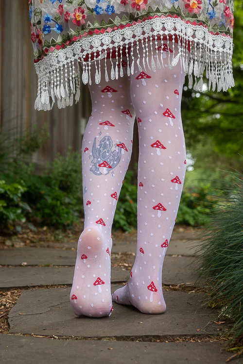 Polka Dot Mushroom Thigh High - Image 3