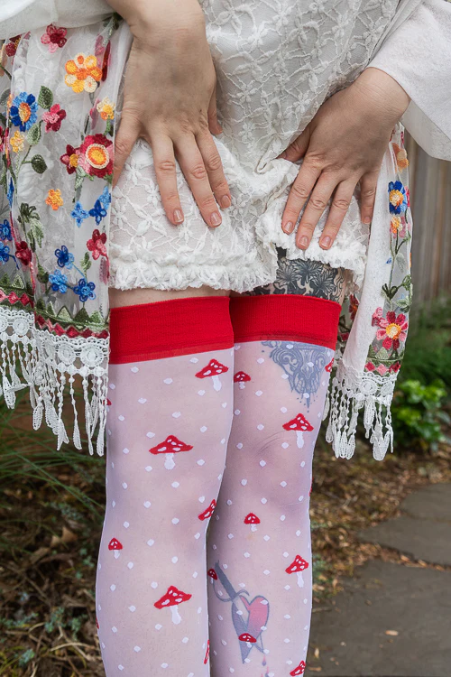 Polka Dot Mushroom Thigh High - Image 4