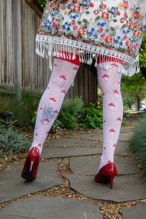 Polka Dot Mushroom Thigh High - Image 5