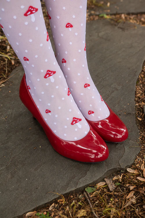 Polka Dot Mushroom Thigh High - Image 6
