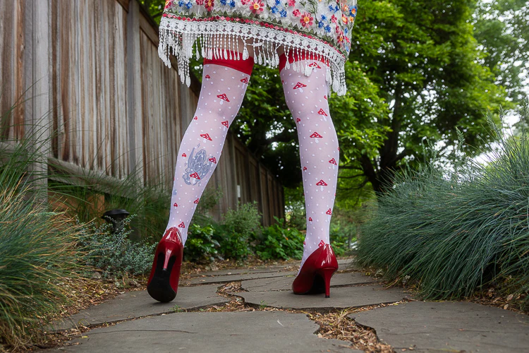 Polka Dot Mushroom Thigh High - Image 7
