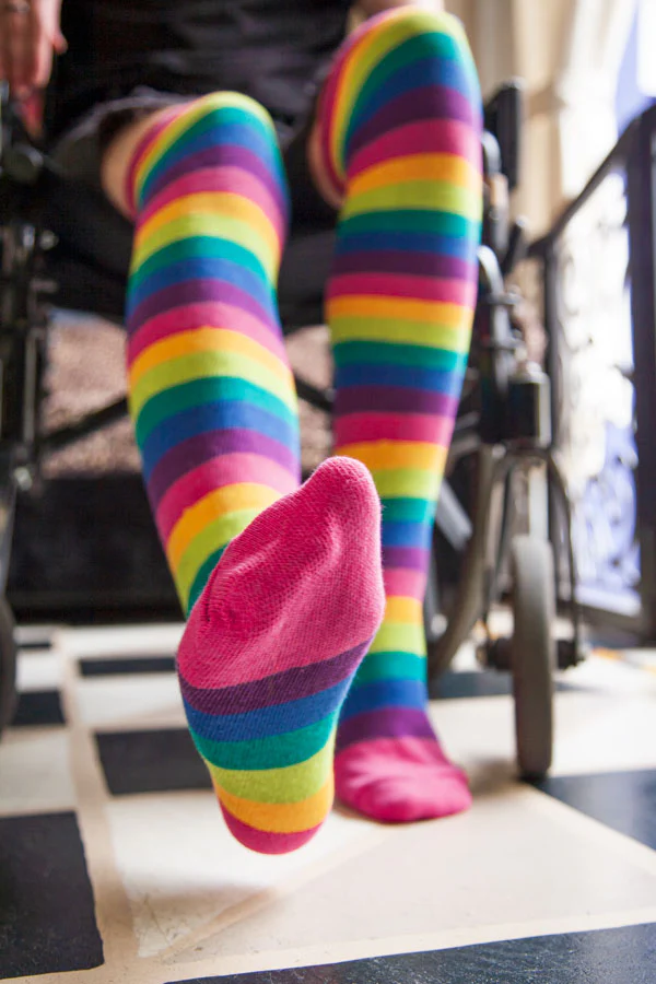 Rainbow Dreams Knee Socks - Bright Rainbow - Image 2
