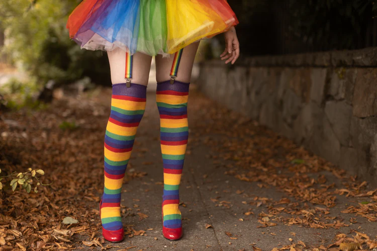 Rainbow Dreams Knee Socks - Classic Rainbow - Image 4