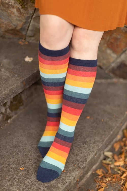 Retro 70's Stripe Knee High - Image 2