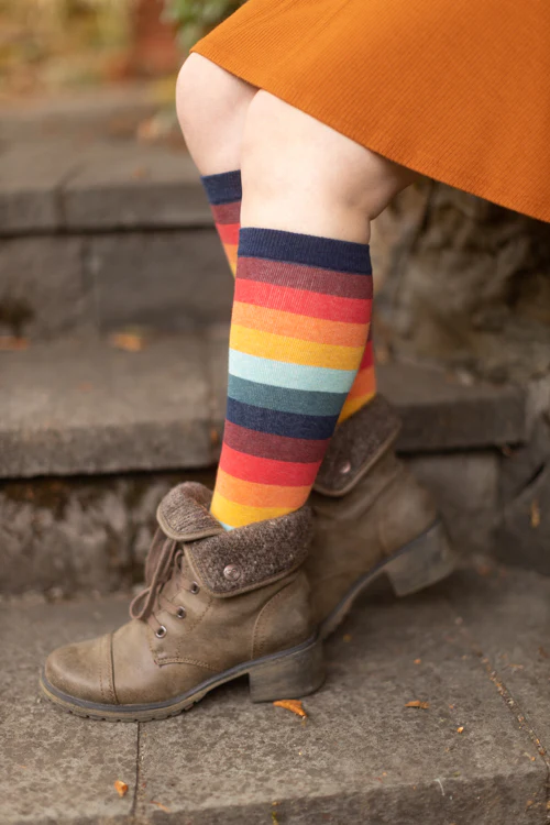 Retro 70's Stripe Knee High - Image 3