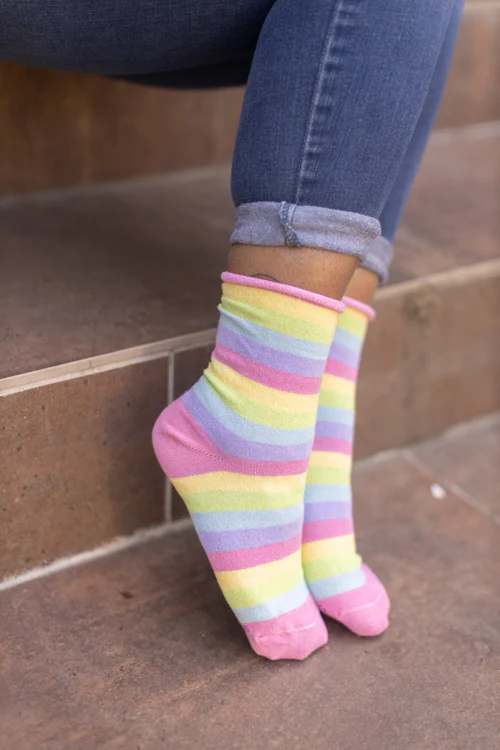 Roll Top Crew - Candy Pastel Rainbow - Image 2
