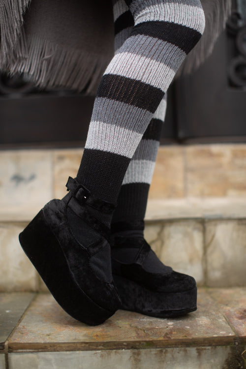 Shadow Stripes Thigh High Socks - Image 6