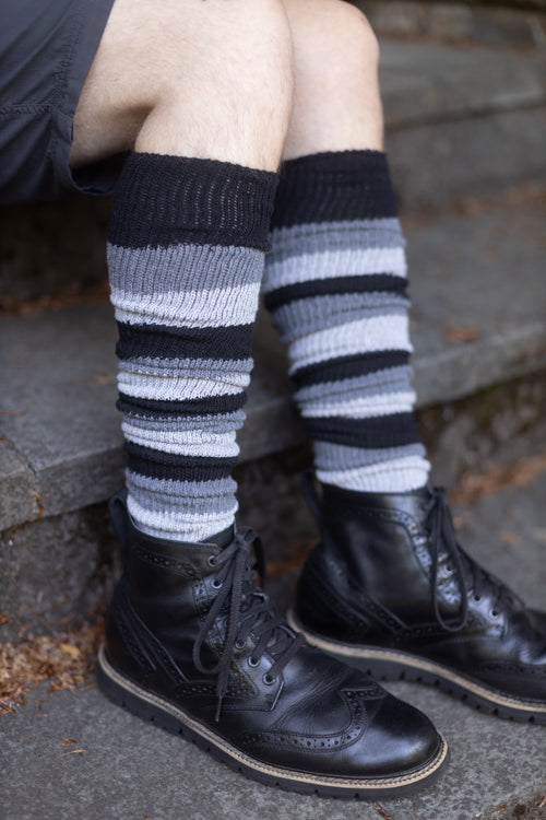 Shadow Stripes Thigh High Socks - Image 8