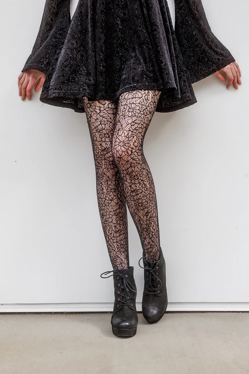 Shedar Floral Net Tights