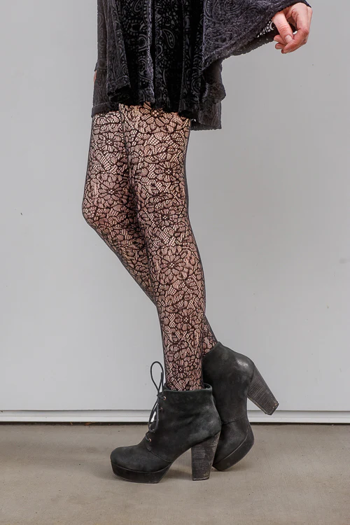 Shedar Floral Net Tights - Image 2