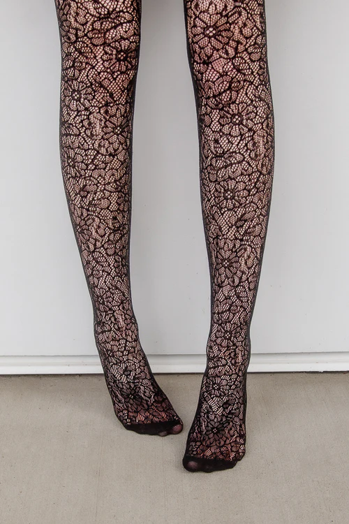 Shedar Floral Net Tights - Image 4
